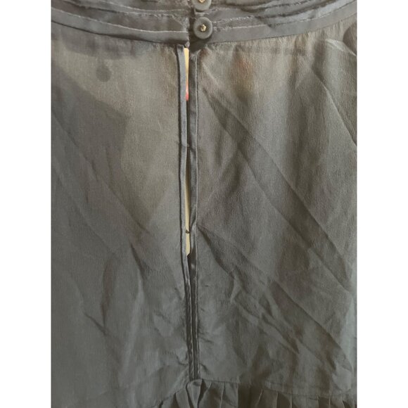 Rebecca Taylor Black Silk Blouse With Lace Detail Size L - Picture 6 of 6